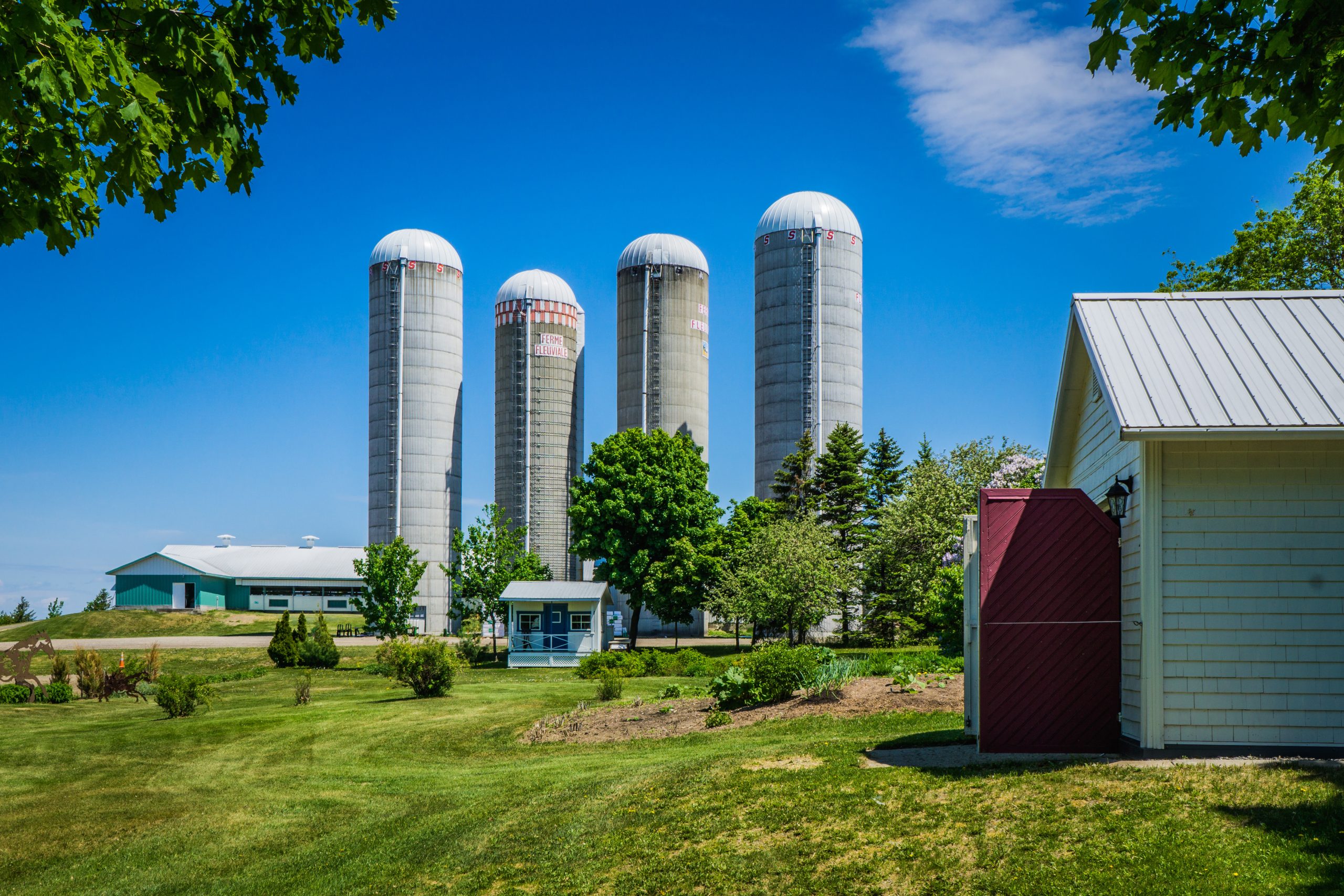 The "Ferme Fleuviale", a cute traditional farm located in the town of St Vallier, near the St Lawrence river in Quebec (Canada)